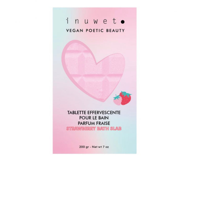 Tableta Efervescente para baño de Fresa Vegana Inuwet