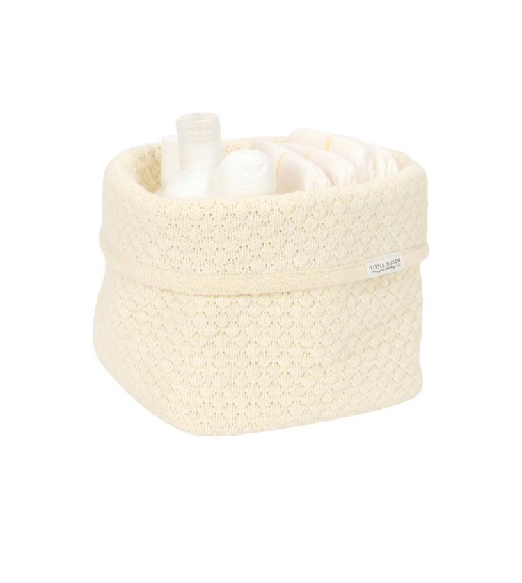 Cesta almacenamiento pequeña Pure blanco suave