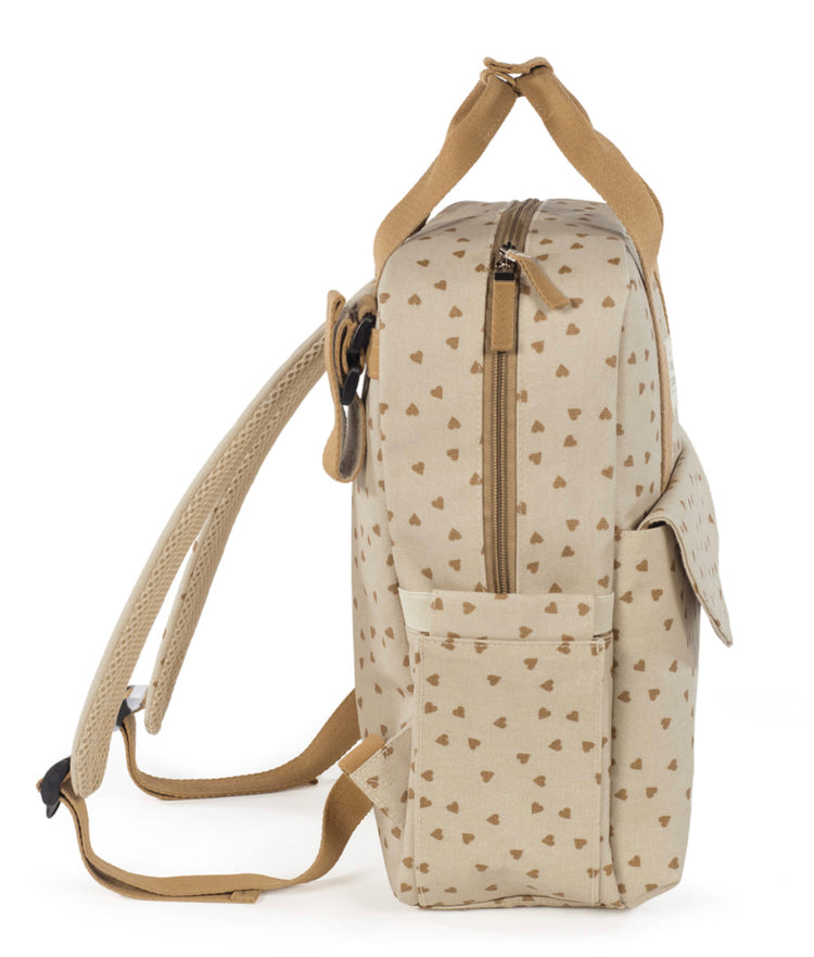 MOCHILA CORAZONES POPPY CANELA