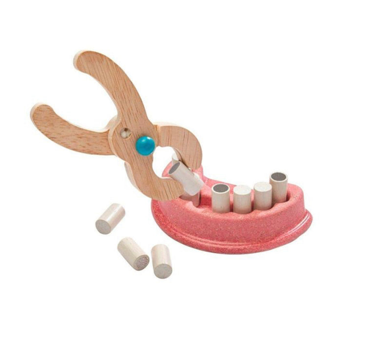 SET DE DENTISTA CON ACCESORIOS DE MADERA - PLANTOYS