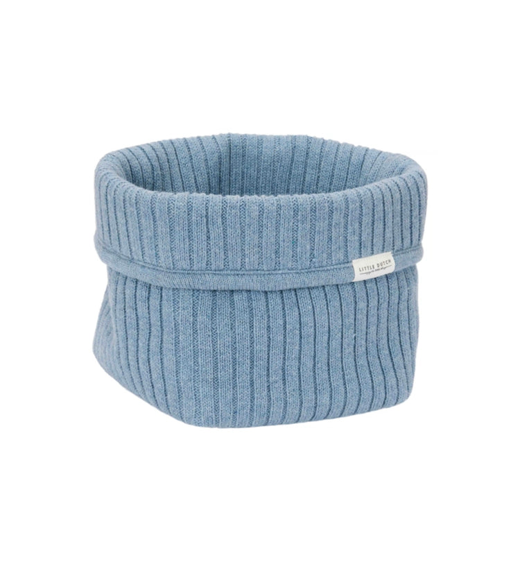 Cesta almacenamiento pequeña Pure azul denim