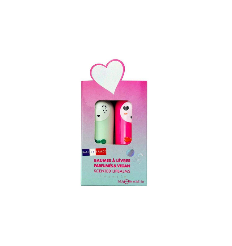 2 Bálsamos Labiales Verde y Fucsia
Inuwet