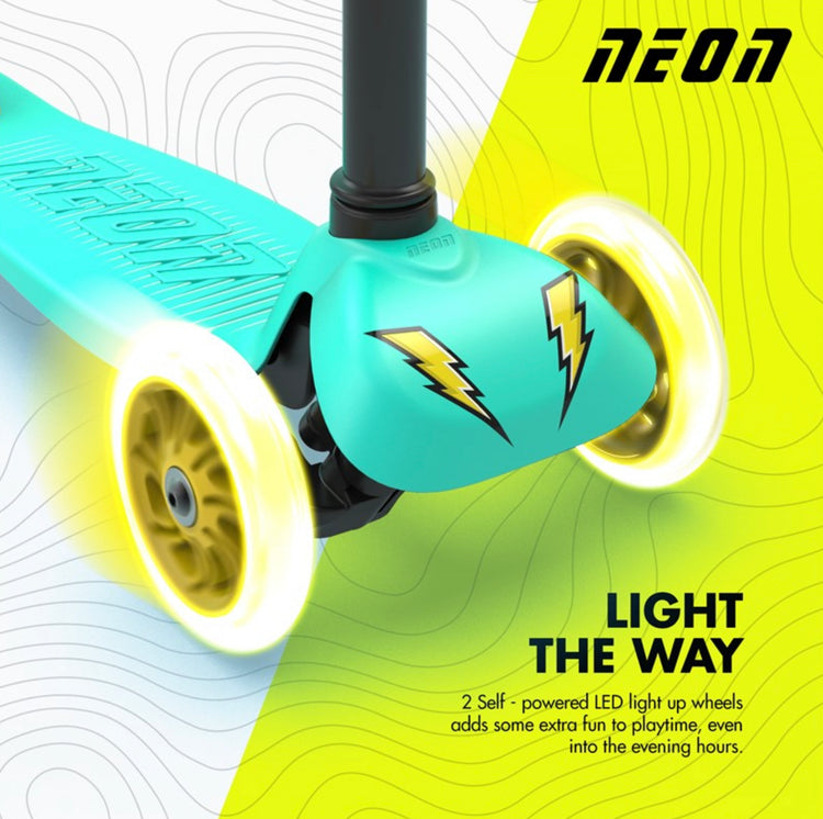 Patinete evolutivo 3 ruedas led Neon Verde Yvolution