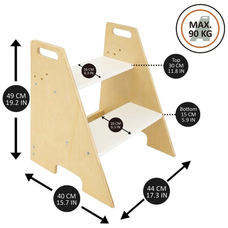 TOBOGÁN CON ESCALERA 2EN1 NATURAL