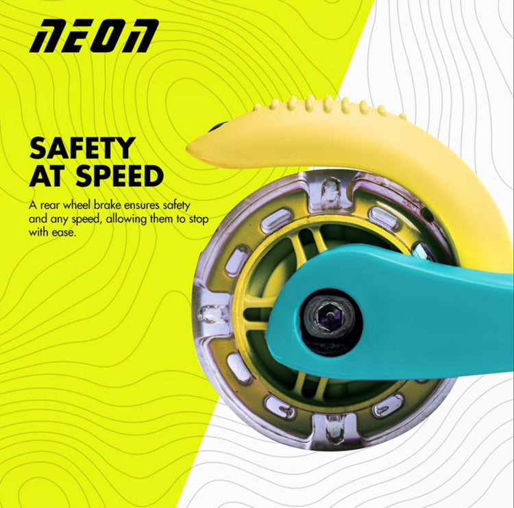 Patinete evolutivo 3 ruedas led Neon Verde Yvolution