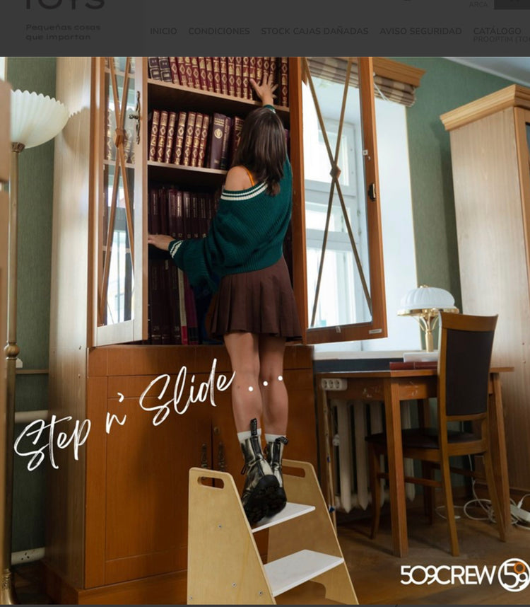 TOBOGÁN CON ESCALERA 2EN1 NATURAL