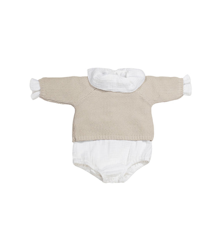 Tricot Jersey, Ranita y Body Bambula Beige
Pasito a Pasito