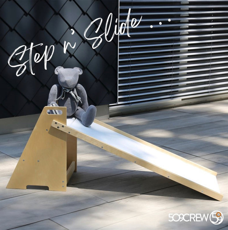 TOBOGÁN CON ESCALERA 2EN1 NATURAL