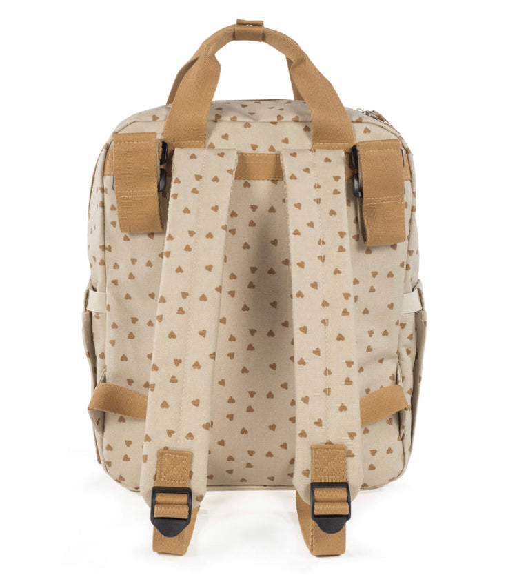 MOCHILA CORAZONES POPPY CANELA
