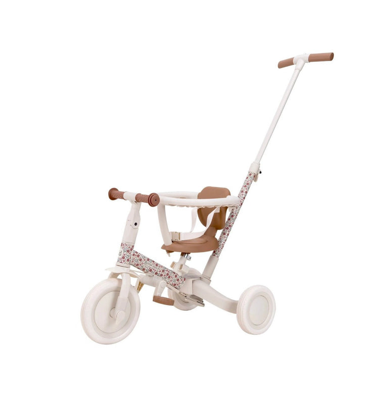 Triciclo con Barra 4 en 1 Blanco Flores
Little Dutch