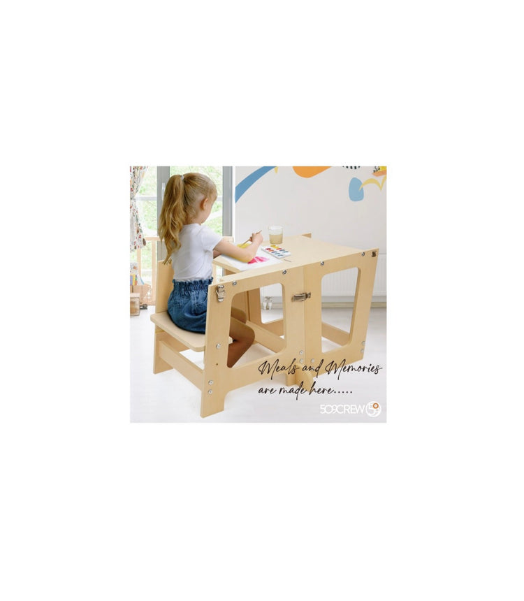 Prema 3 en 1 Torre de Aprendizaje y Mesa + Silla + Pizarra
