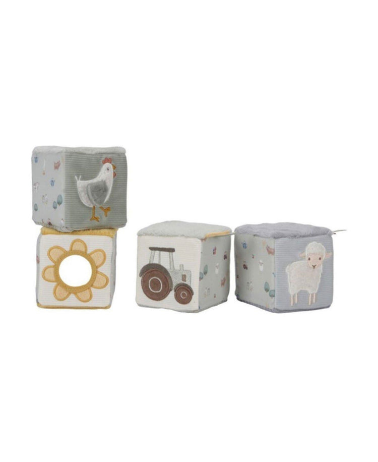 4 Cubos Apilables Blanditos Little Farm
Little Dutch