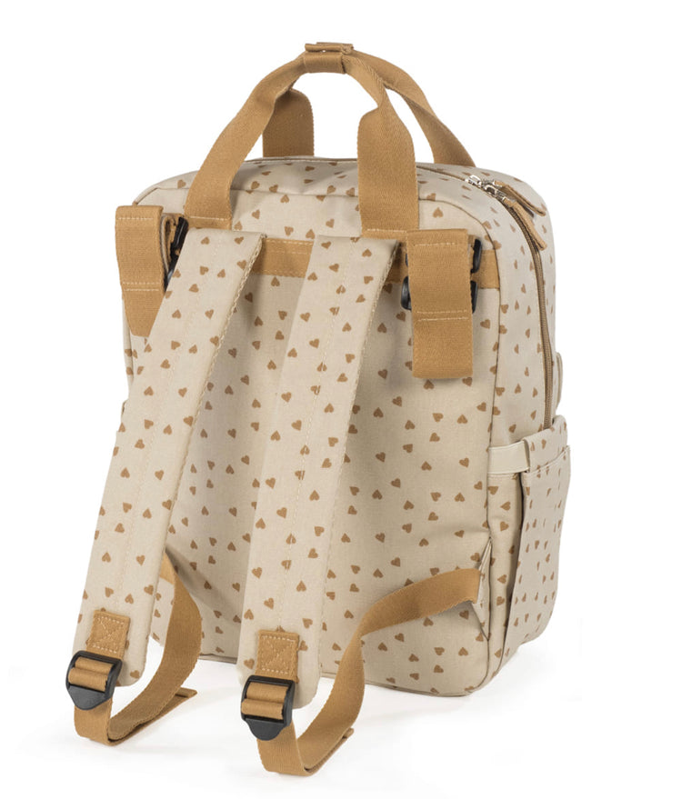 MOCHILA CORAZONES POPPY CANELA