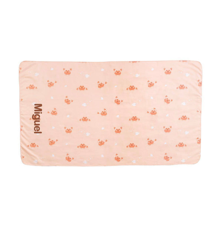 Toalla Playa Microfibra Crab Coral Personalizable
Monnëka