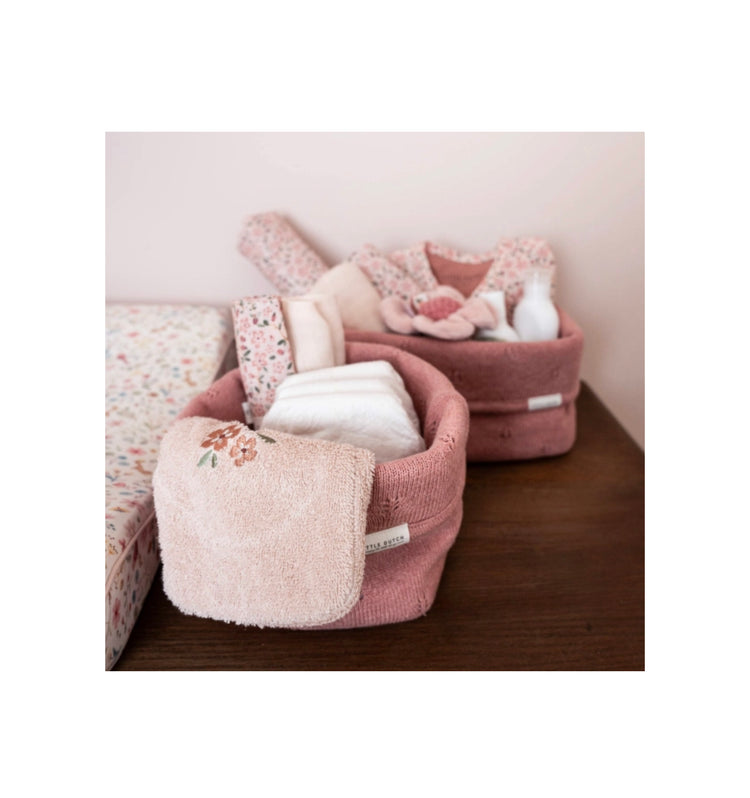 Cesta almacenamiento grande Pure rosa rubor