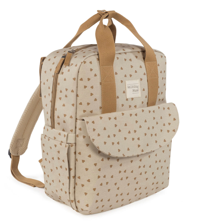 MOCHILA CORAZONES POPPY CANELA