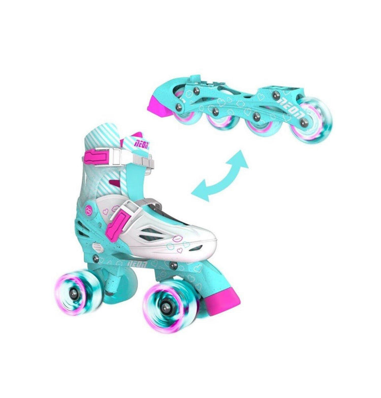 Patines Combo Neón Verde y Rosa T.34-38
Yvolution