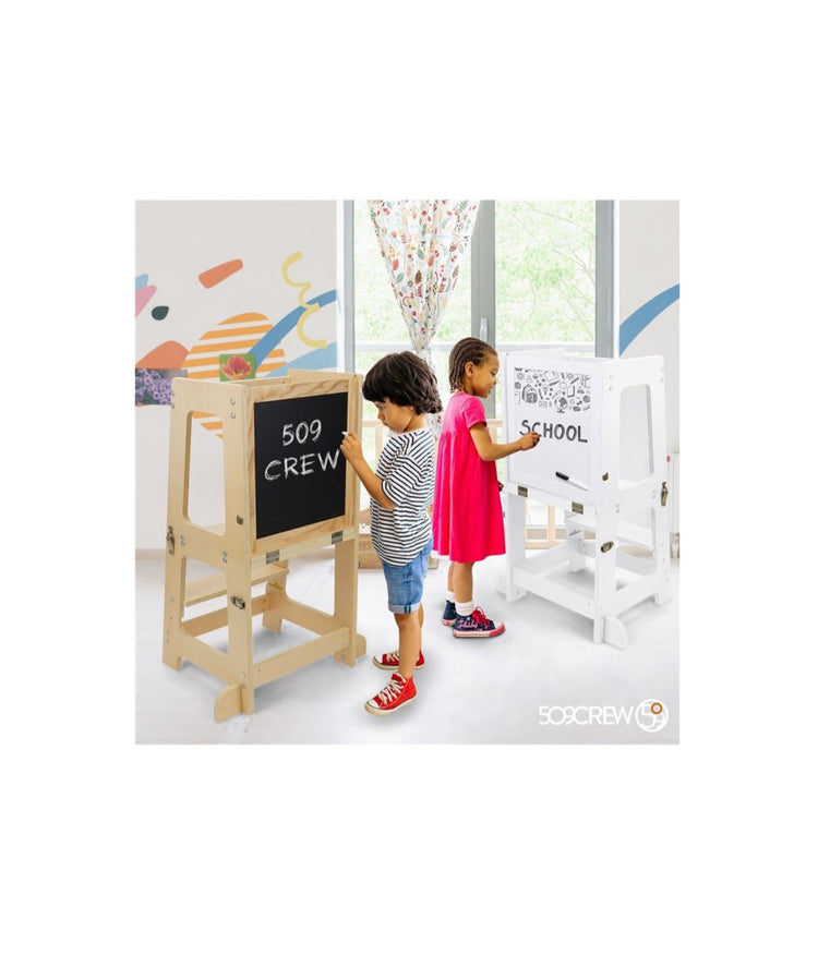 Prema 3 en 1 Torre de Aprendizaje y Mesa + Silla + Pizarra