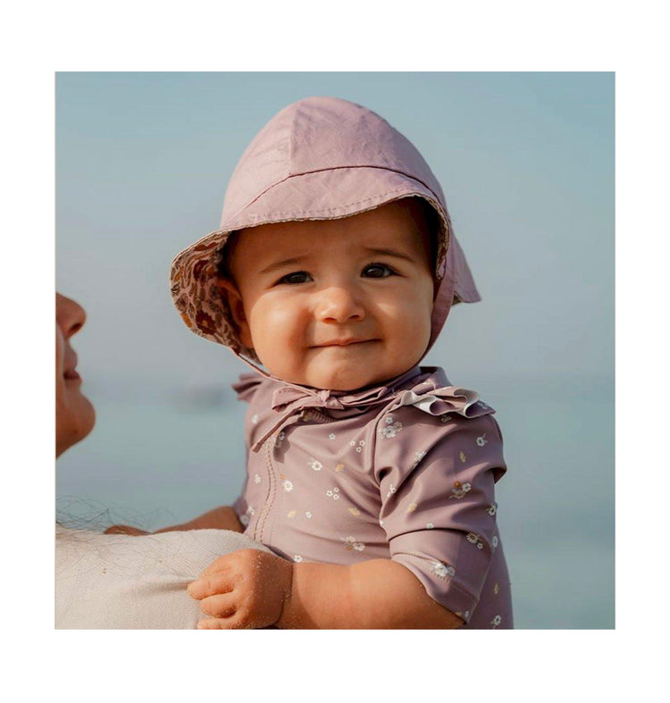 Gorro Reversible Vintage Little Flowers Malva Little Dutch