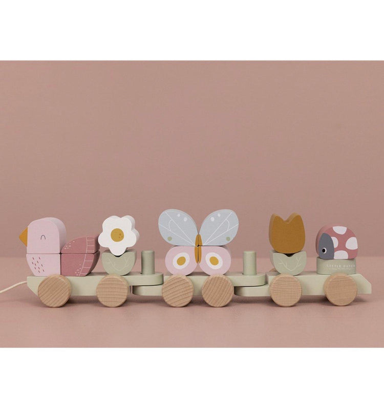 Tren Apilable Flores y Mariposas Little Dutch