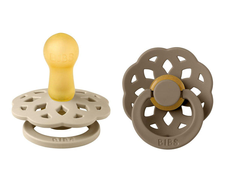 2 Chupetes BIBS Boheme Vanilla/Dark Oak