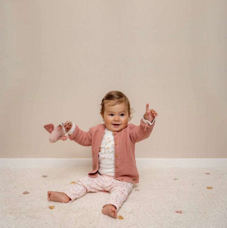 Camiseta manga larga flores blanca