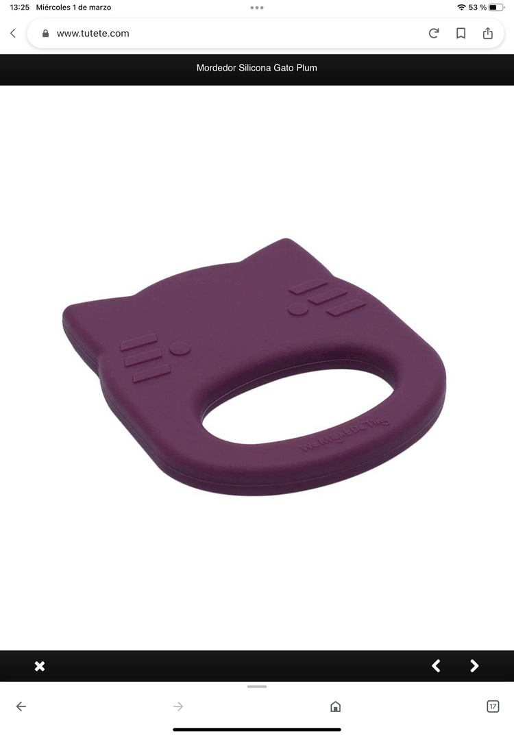 Mordedor Silicona Gato Plum We Might Be Tiny