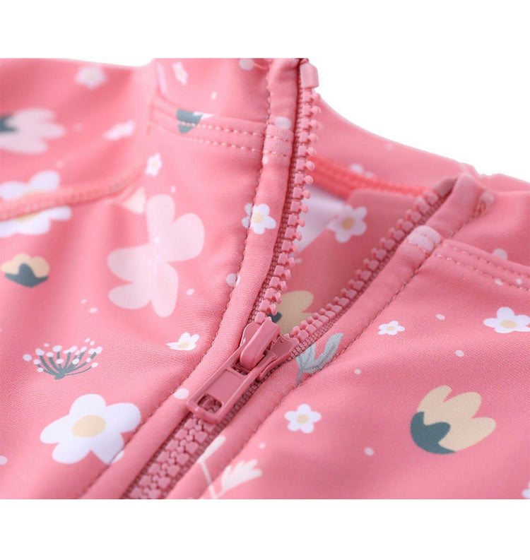 Bañador con Cremallera Flowers Monnëka