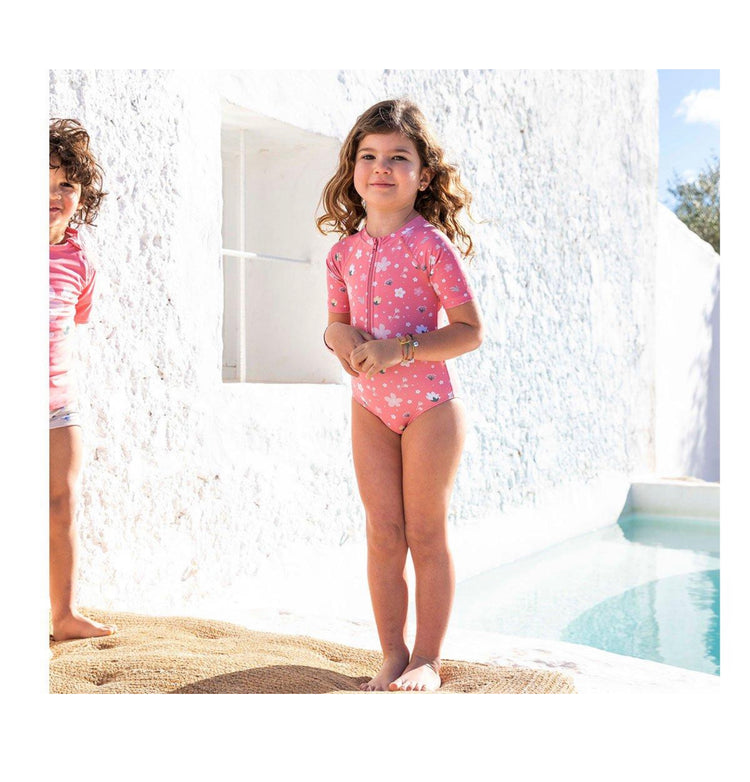 Bañador con Cremallera Flowers Monnëka