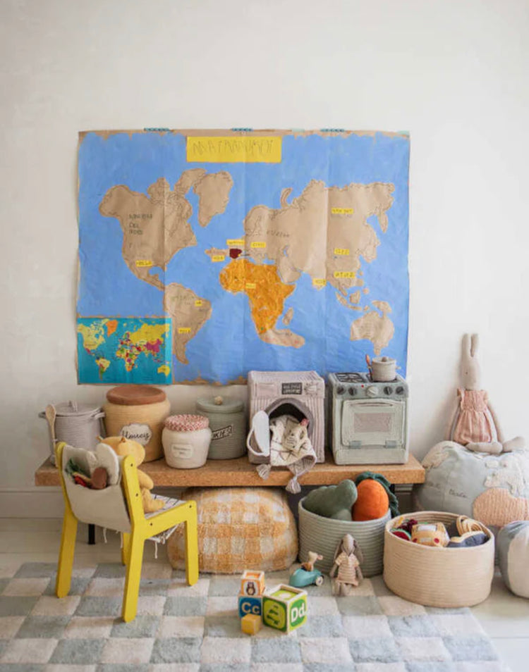 ALFOMBRA LAVABLE KITCHEN TILES BLUE SAGE LORENA CANALS