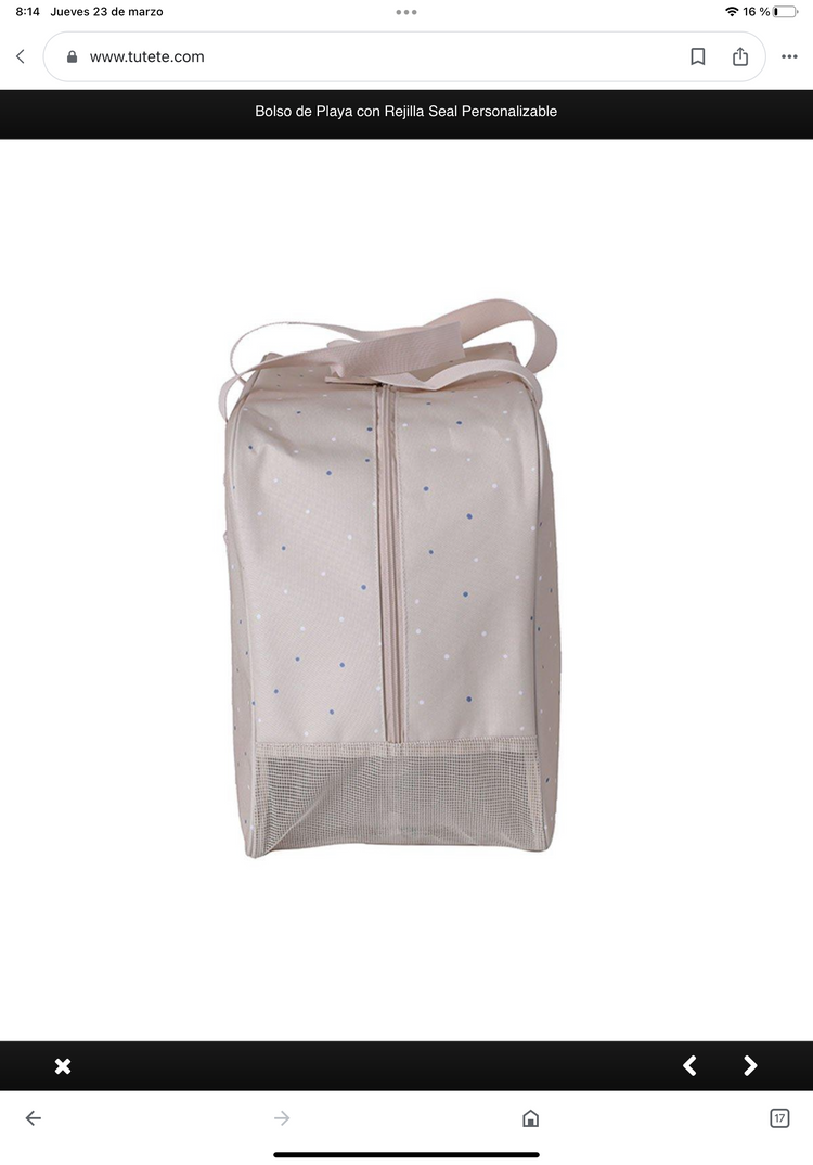 Bolso de Playa con Rejilla Seal Personalizable Monnëka