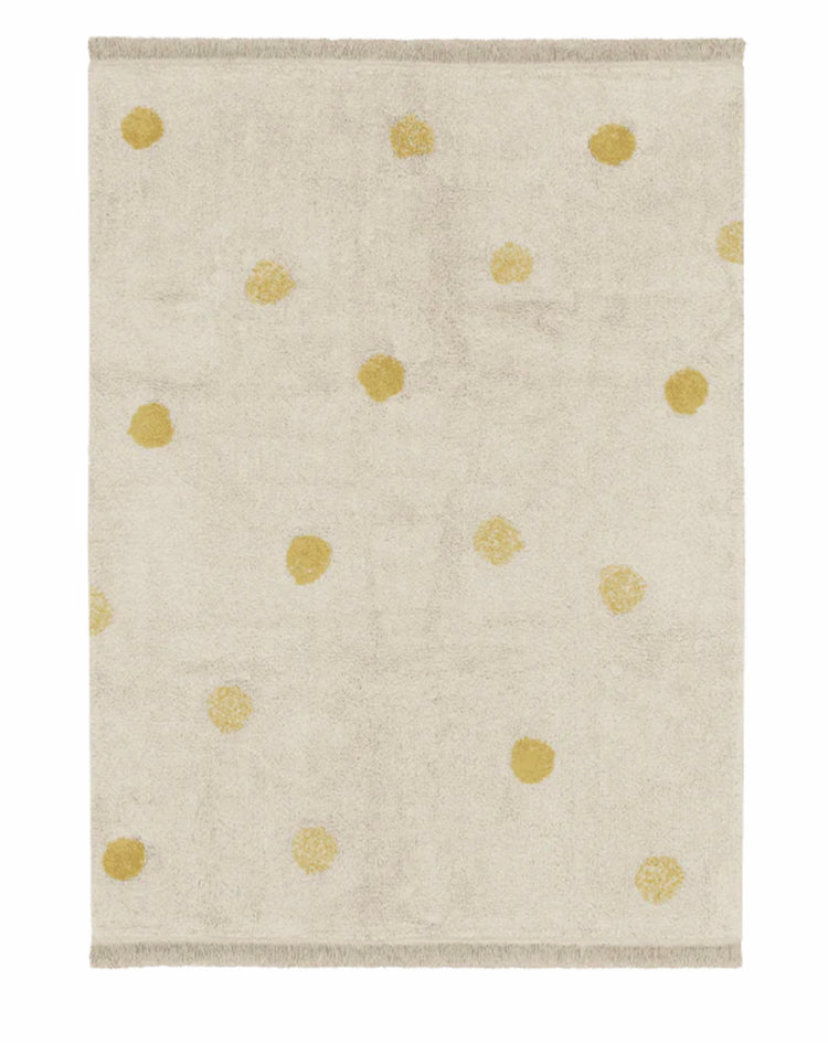 ALFOMBRA LAVABLE HIPPY DOTS NATURAL - HONEY