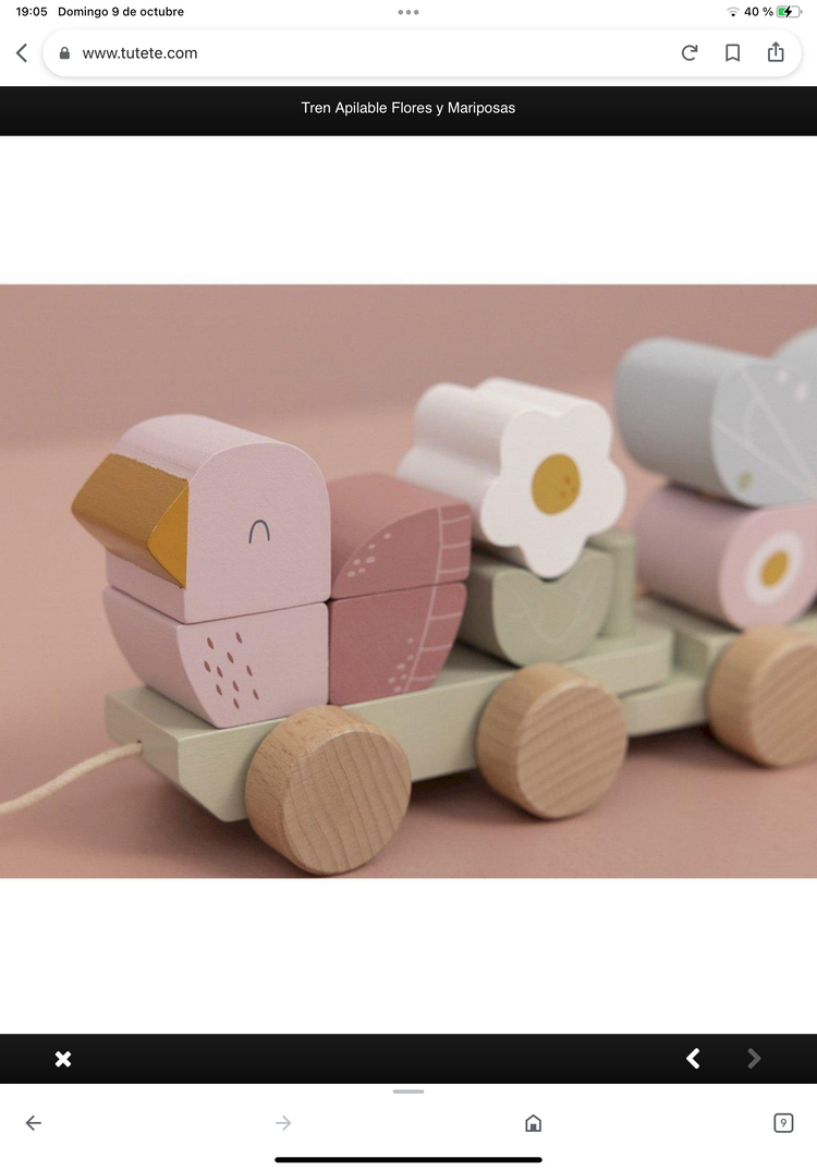 Tren Apilable Flores y Mariposas Little Dutch