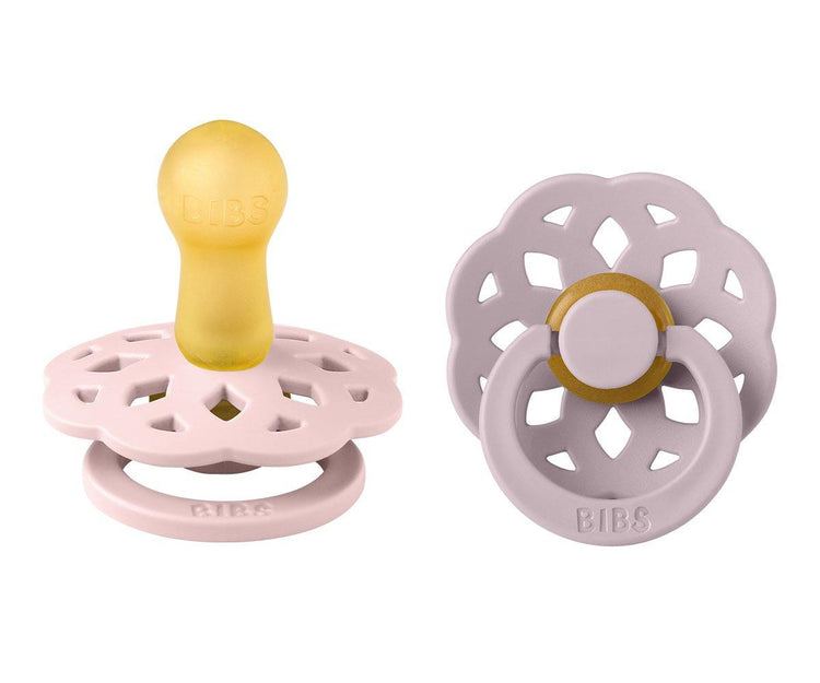 2 Chupetes BIBS Boheme Blossom/Dusky Lilac