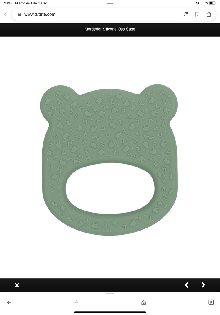 Mordedor Silicona Oso Sage We Might Be Tiny