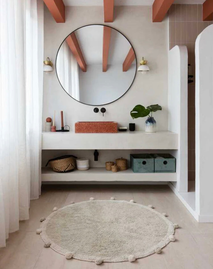 ALFOMBRA LAVABLE BUBBLY OLIVE - NATURAL