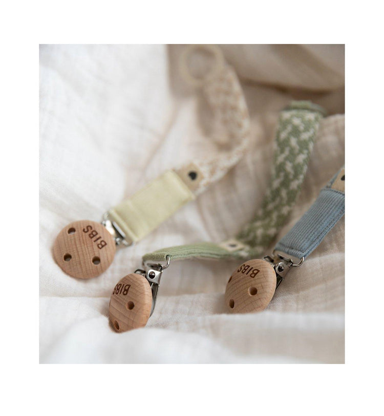 Chupetero BIBS Trenzado Baby Blue /Ivory BIBS