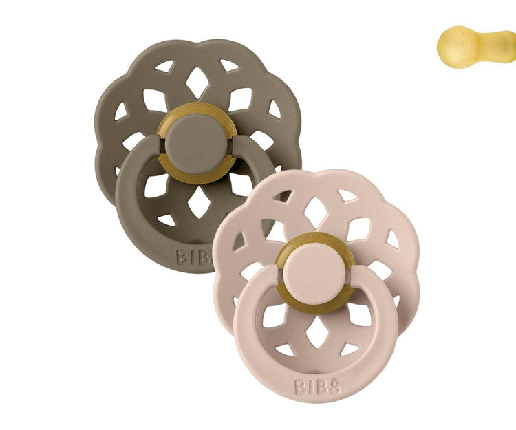 2 Chupetes BIBS Boheme Vanilla/Dark Oak