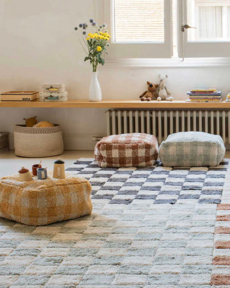 ALFOMBRA LAVABLE KITCHEN TILES BLUE SAGE LORENA CANALS