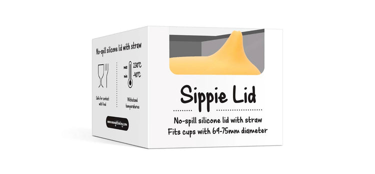 Tapa Sippie para Vaso Silicona Amarillo We Might Be Tiny