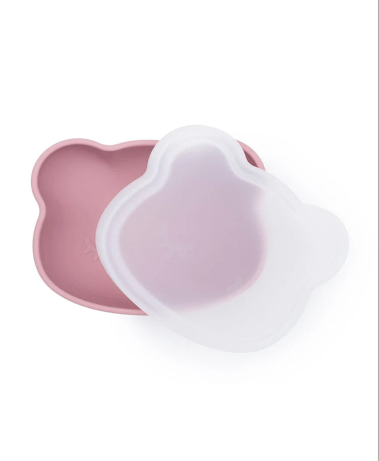Bol con Ventosa y Tapa Oso Dusty Rose