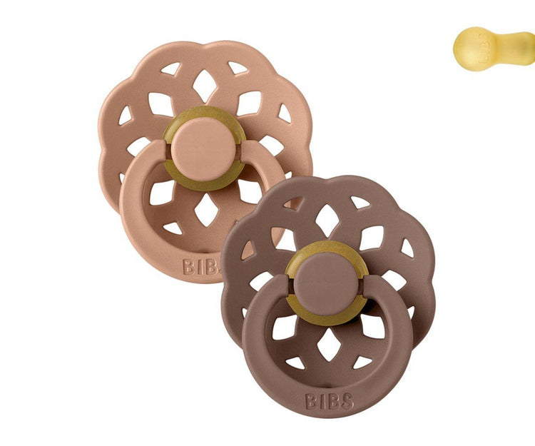 2 Chupetes BIBS Boheme Dark Oak/Blush