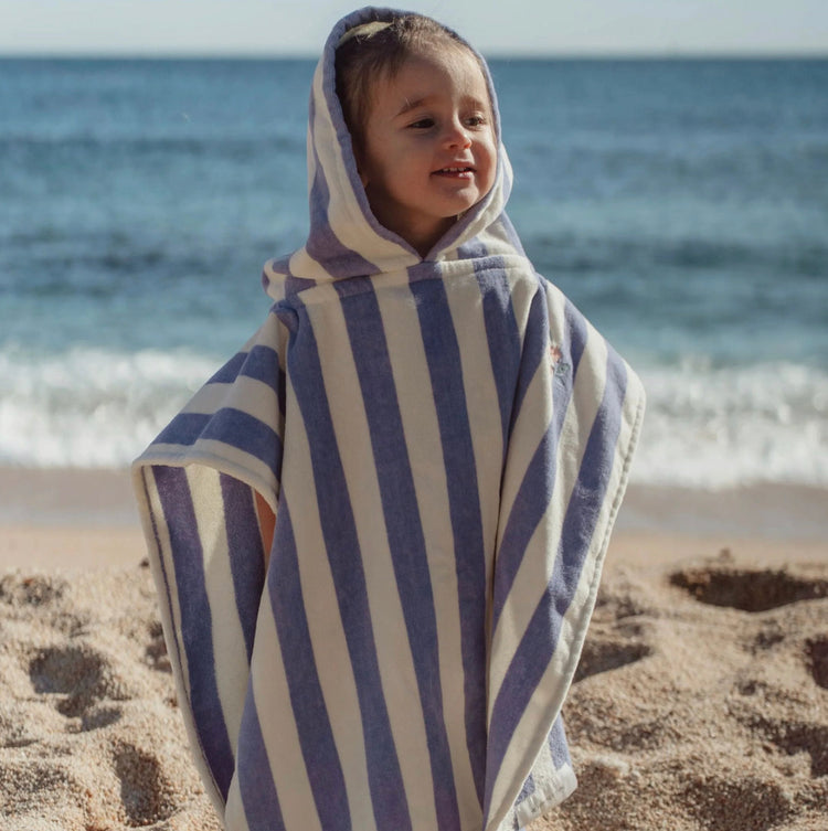 Poncho Purple Stripe - Little Dutch