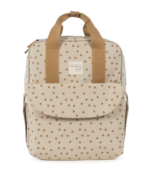 MOCHILA CORAZONES POPPY CANELA