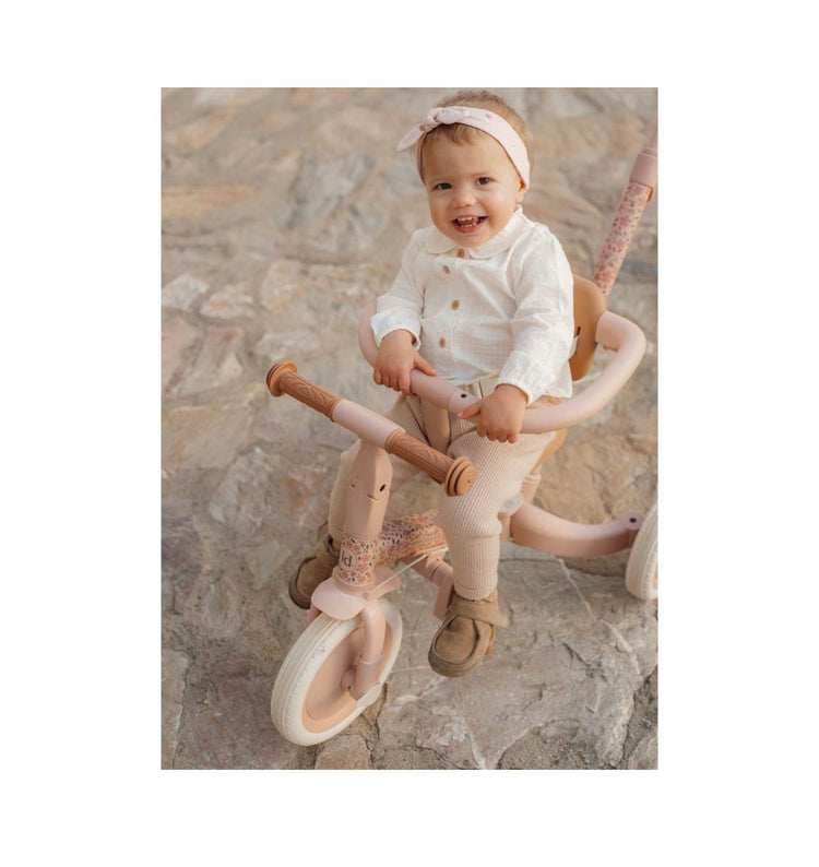 Triciclo con Barra 4 en 1 Rosa Flores
Little Dutch