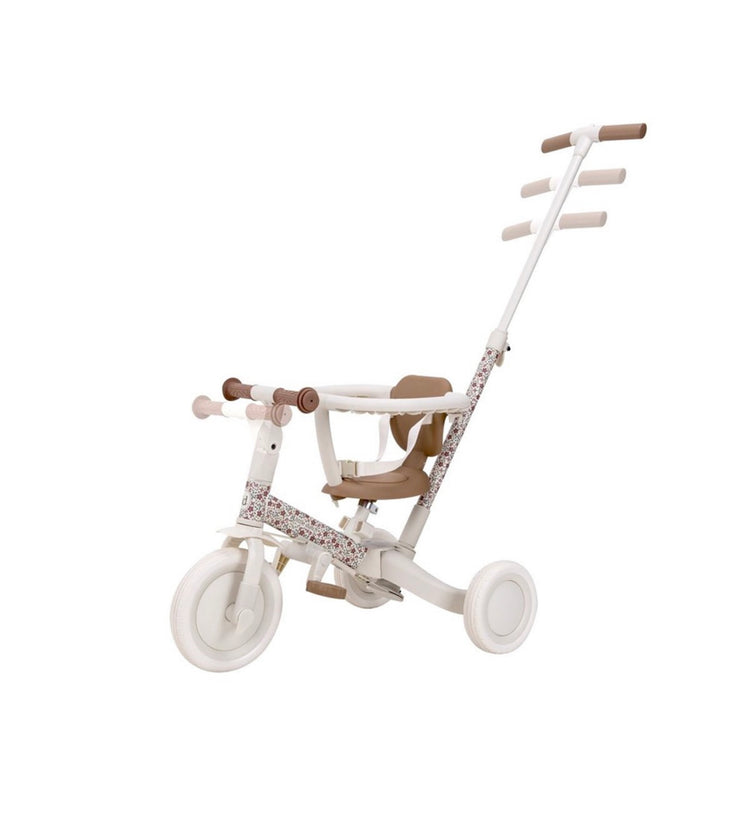 Triciclo con Barra 4 en 1 Blanco Flores
Little Dutch