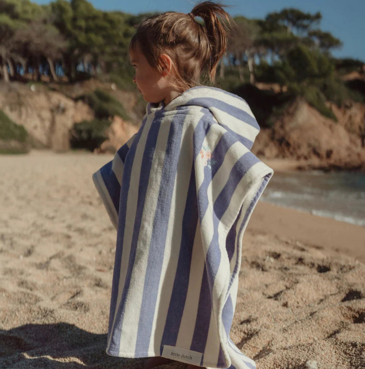 Poncho Purple Stripe - Little Dutch