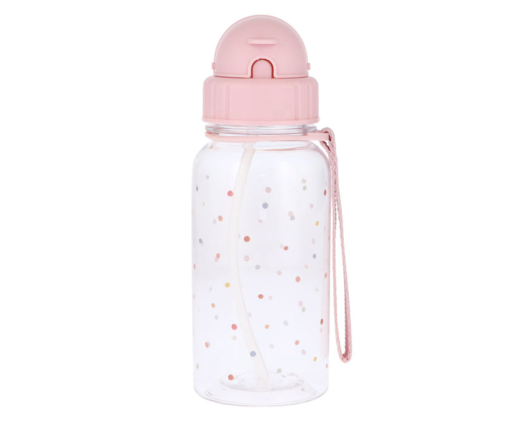 Botella Plástico Dots Pink