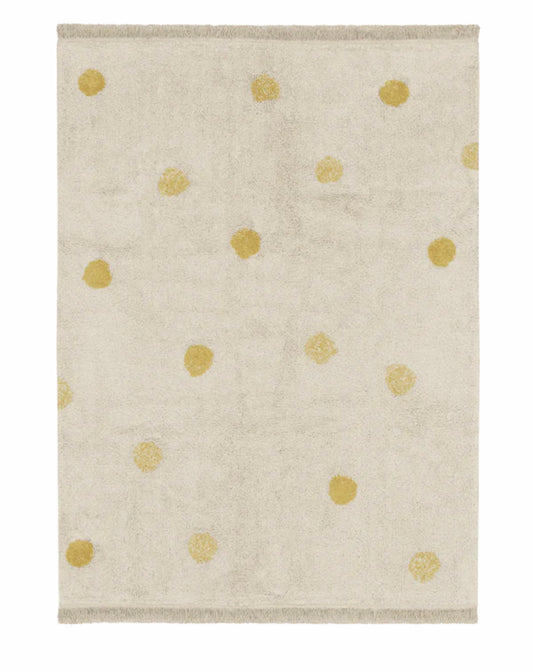 ALFOMBRA LAVABLE HIPPY DOTS NATURAL - HONEY