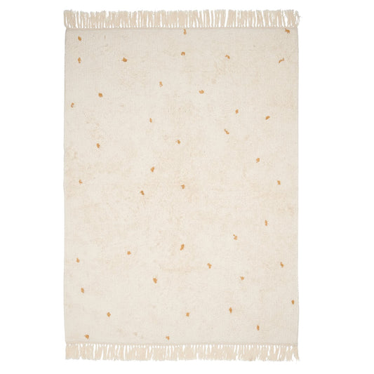 ALFOMBRA PUNTOS NATURAL/OCRE LITTLE DUTCH